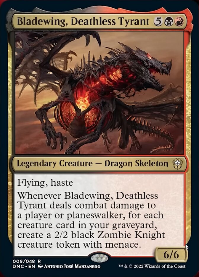 mtg dominaria united card prices Bladewing, Deathless Tyrant [Dominaria United Commander]