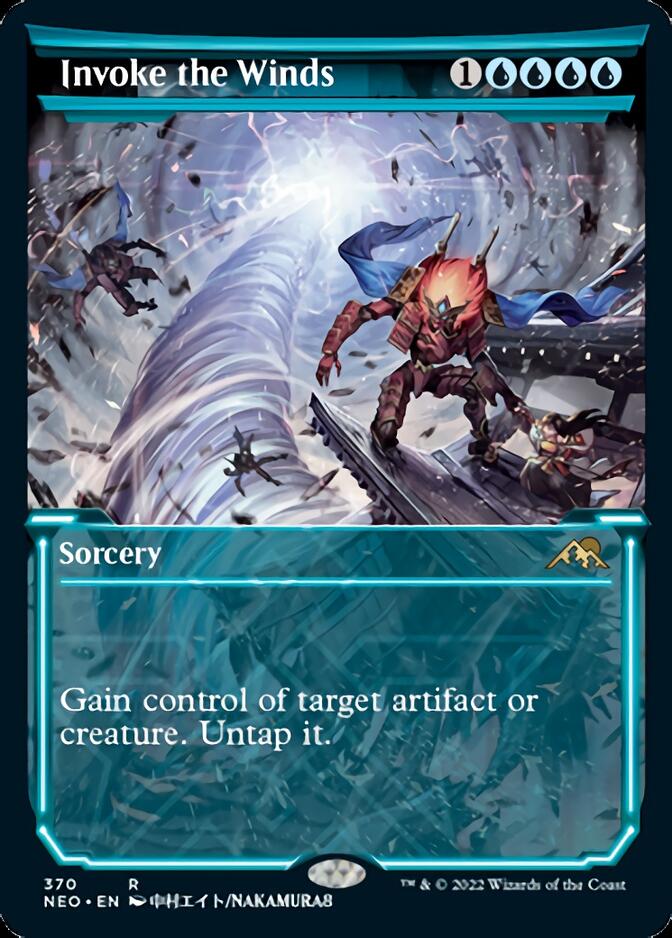 mtg avatar the last airbender cards Invoke the Winds (Showcase Soft Glow) [Kamigawa: Neon Dynasty]