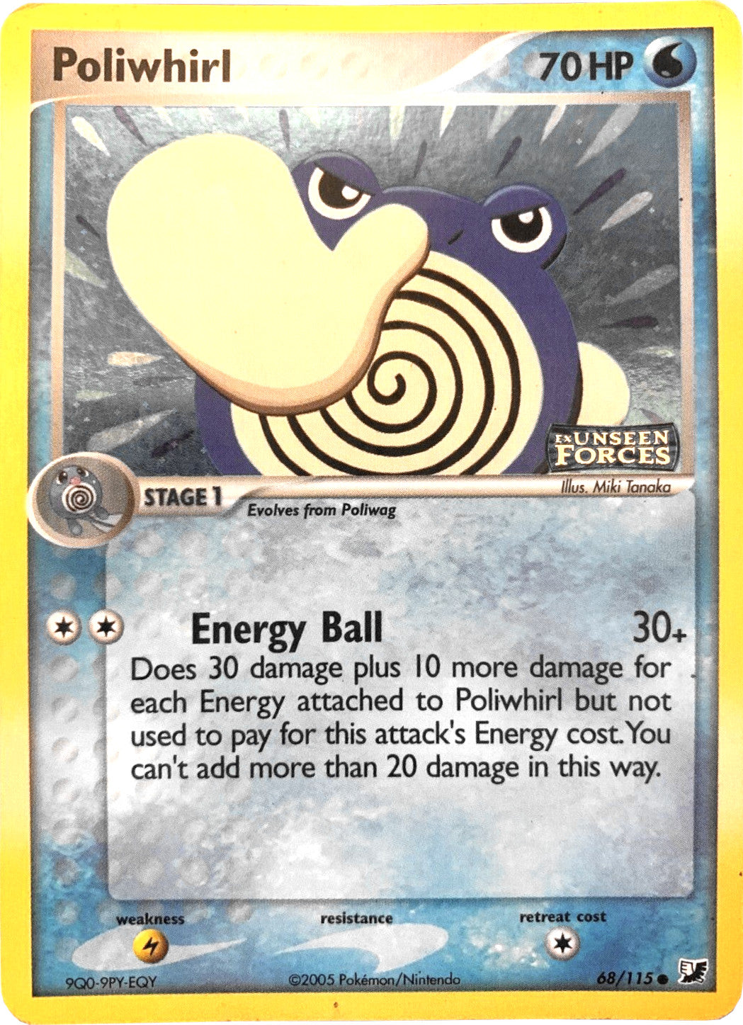 what pokemon set has 68 cards Poliwhirl (68/115) (Stamped) [EX: Unseen Forces]