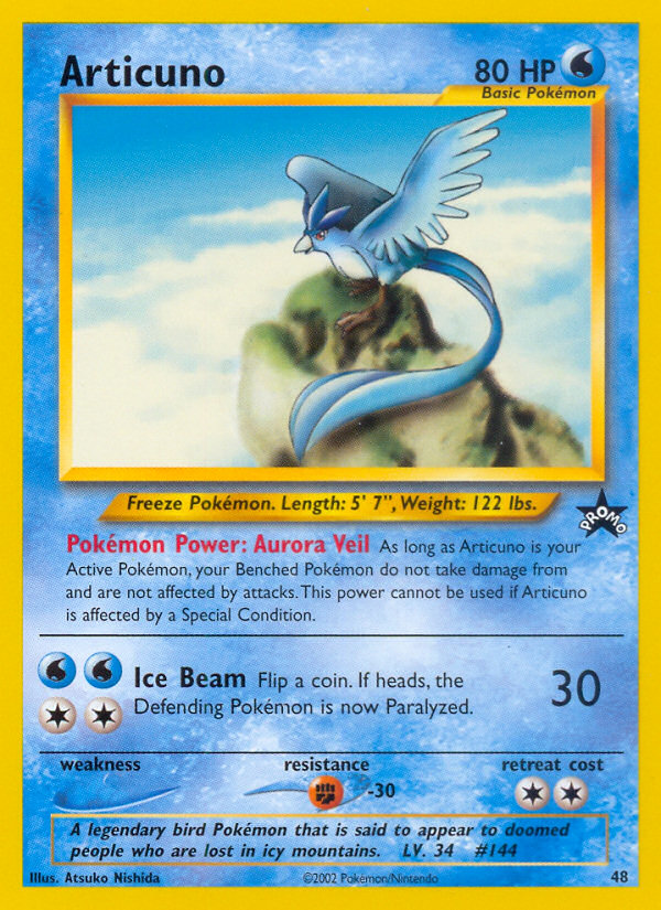 pokemon cards wizards of the coast Articuno (48) [Wizards of the Coast: Black Star Promos]