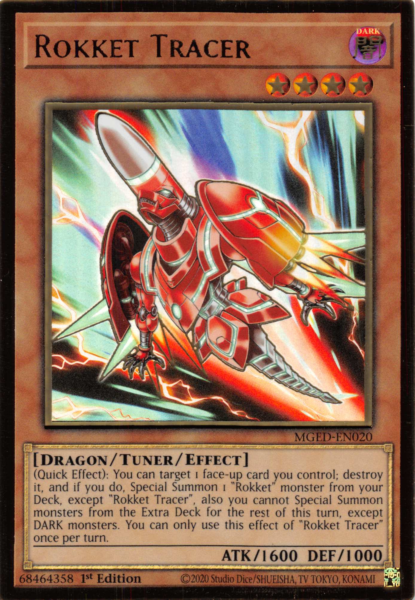 rokket yugioh deck Ruins of the Divine Dragon Lords (SDRR-EN029) [Structure Deck: Pokemon Plug Mint / near mint condition trading card Rokket Tracer - Structure Deck: