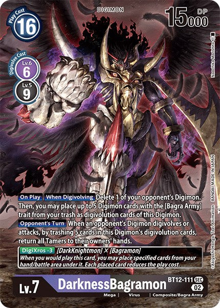 DarknessBagramon [BT12-111] (Alternate Art) [Across Time] | Red Fox Gaming