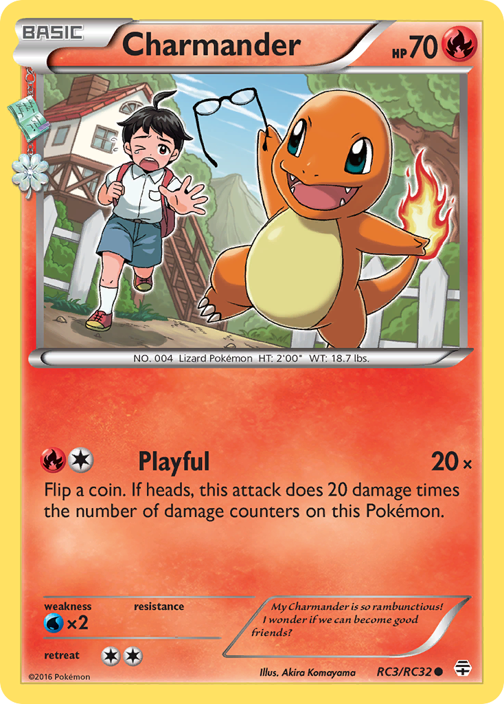 Pokemon X & Y Generations Radiant Collection Common Charmander RC3