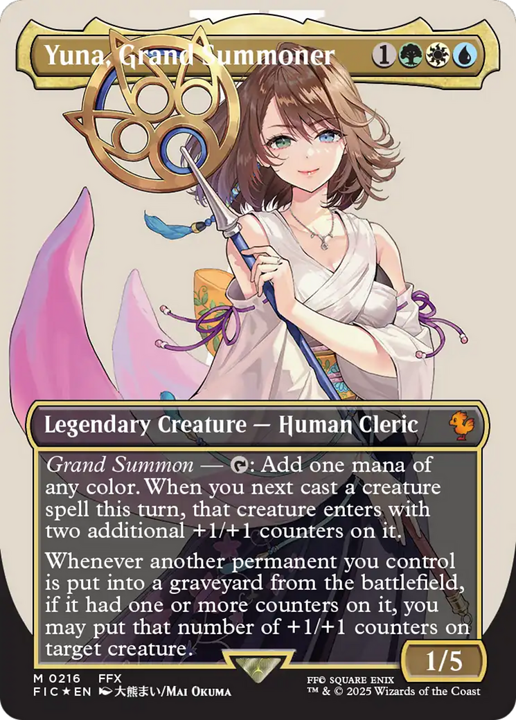 Yuna, Grand Summoner (Borderless) (Surge Foil) [FINAL FANTASY Commande