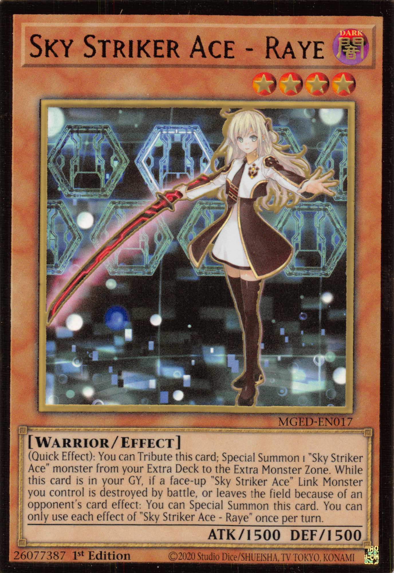 Sky Striker Ace - Raye [MGED-EN017] Gold Rare | Red Fox Gaming