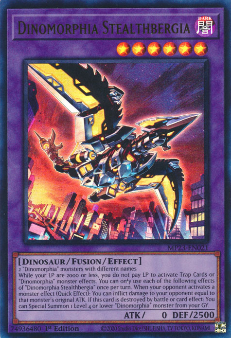 yugioh dinomorphia cards I made to see if I can fix their weaknesses (and respecting their base effects) : r/customyugioh Normal Trap Card MP23-EN082 Dinomorphia Rexterm Prismatic