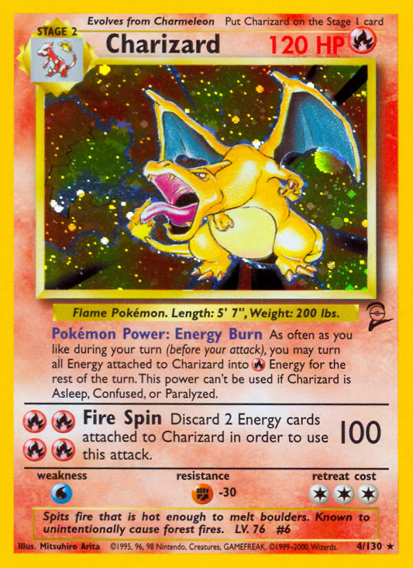 charizard pokemon card 4 130 Charizard (4/130) [Base Set 2]