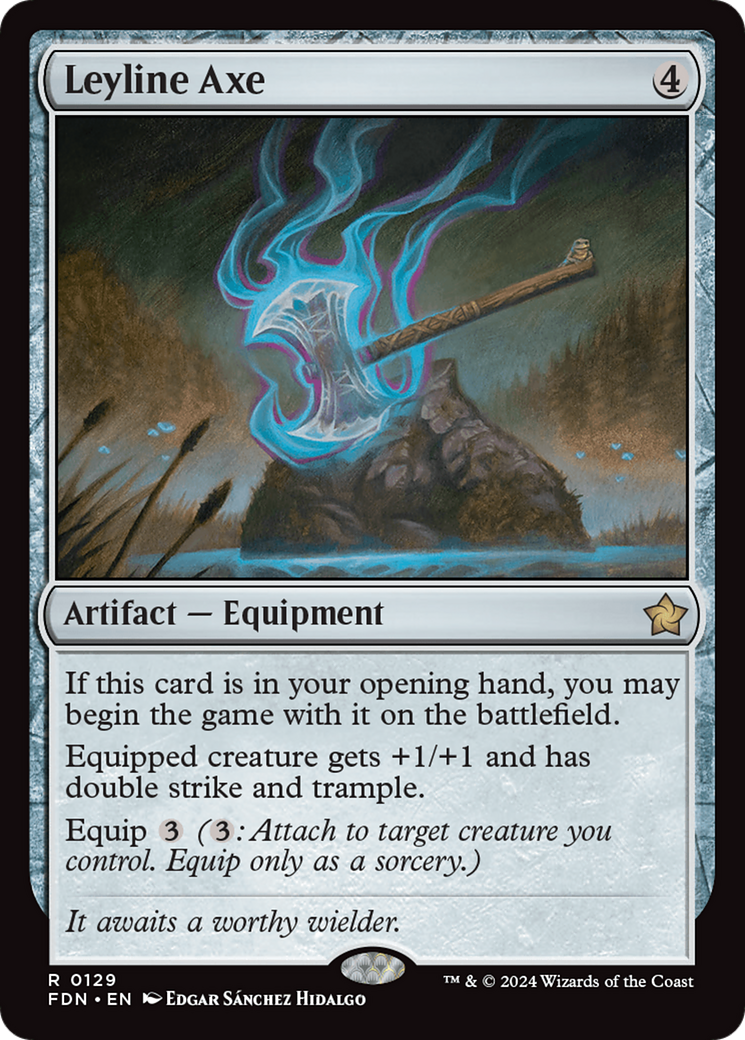 MtG Foundations Rare Leyline Axe #129