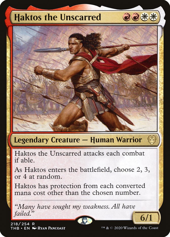 theros beyond death rare cards Mtg Theros Beyond Death Rare Haktos the Unscarred #218