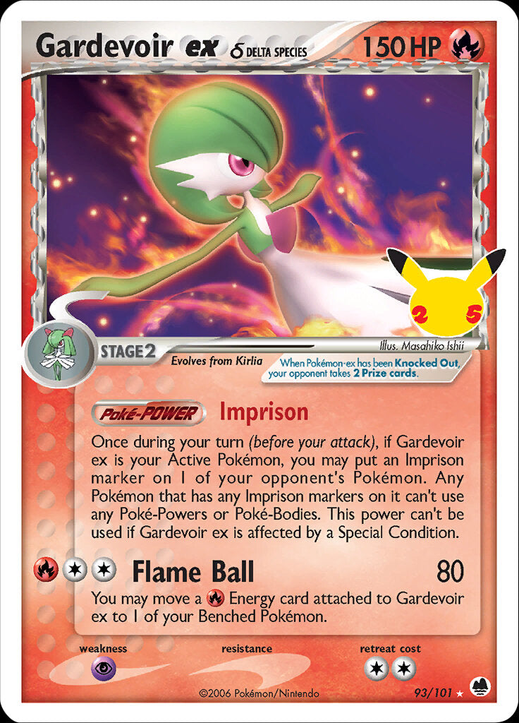 Gardevoir ex (93/101) (Delta Species) [Celebrations: 25th Anniversary