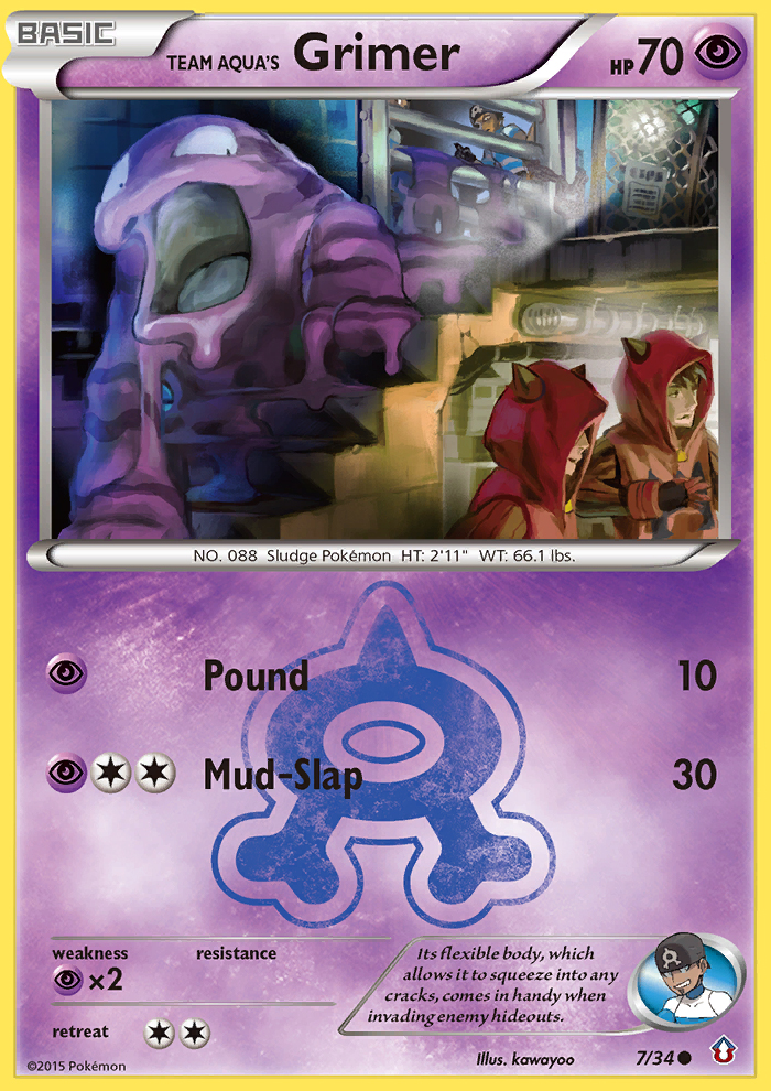grimer pokemon cards Team Aqua's Grimer (7/34) [XY: Double Crisis]