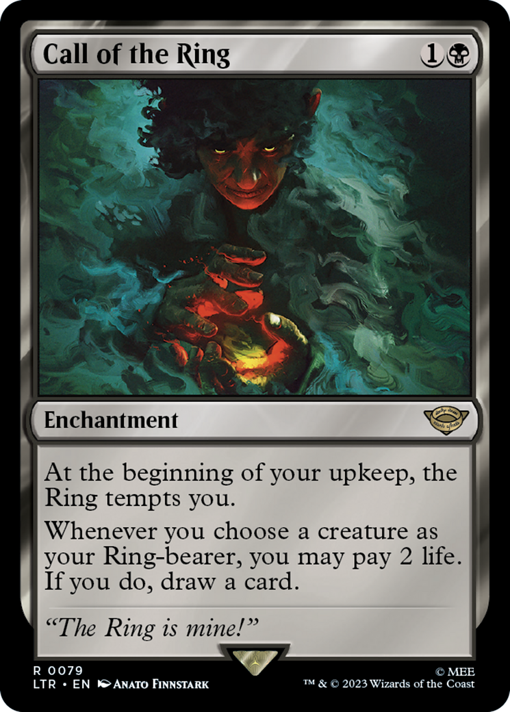 lotr ring card mtg Call of the Ring [The Lord of the Rings: Tales of Middle-Earth] Lightly Played