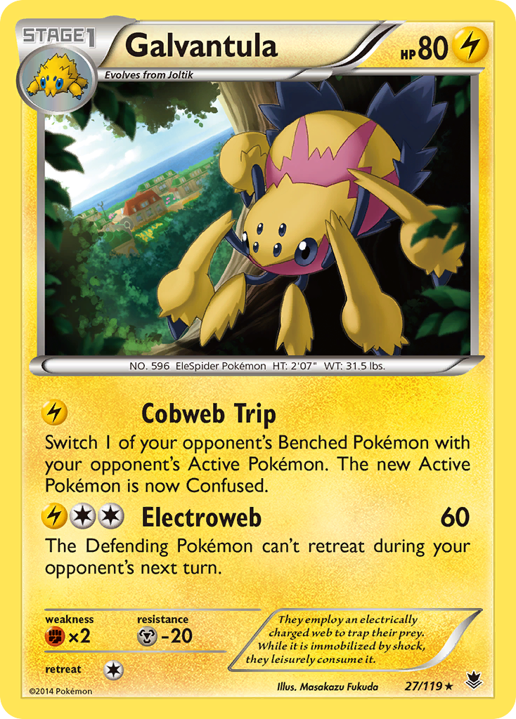 pokemon trading card game update Galvantula (27/119) [XY: Phantom Forces]