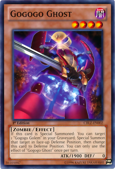 yugioh card with 0 attack and 0 defense Gogogo Ghost [CBLZ-EN002] Common