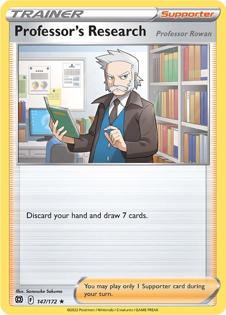 professor research pokemon card price Professor's (147/172) (Theme Deck Exclusive) [Sword & Shield Condition:Brand New Discard your hand and NM Innistrad Checklist Card Mythical