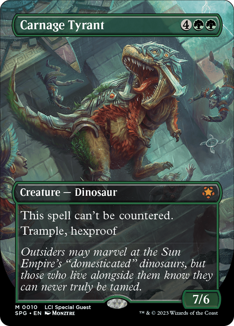 Carnage Tyrant (Borderless) [The Lost Caverns of Ixalan Special Guests Carnage Tyrant (Borderless) [The Lost Caverns of Ixalan Special Guests