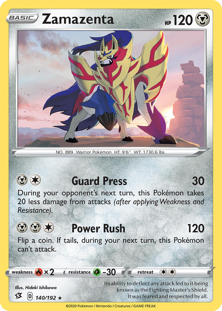 Zamazenta - 140/192 (Cracked Ice Holo)/192 - Holofoil Deck Exclusives