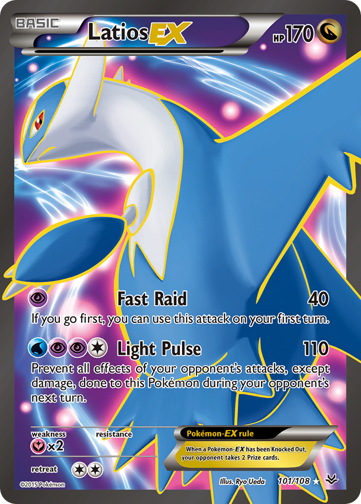 lation pokemon card Latios EX (101 Full Art) 101/108