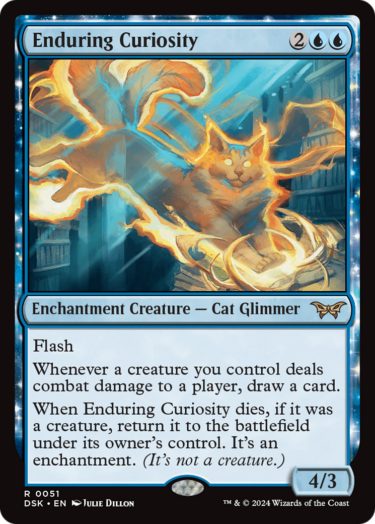 Enduring Curiosity (Promo Pack) [Duskmourn: House of Horror Promos] Near Mint