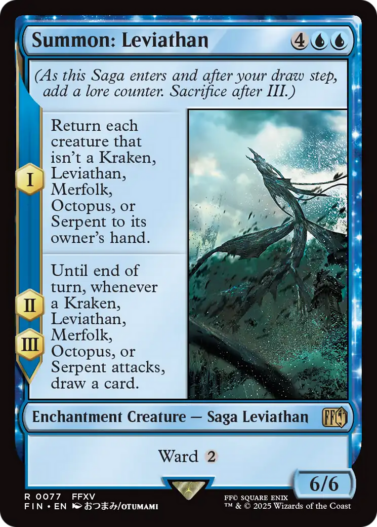 mtg final fantasy saga creatures Summon: Leviathan Style:Ruby & Sapphire Simple_Cards III Hall of Sorrow Lorcana Cards