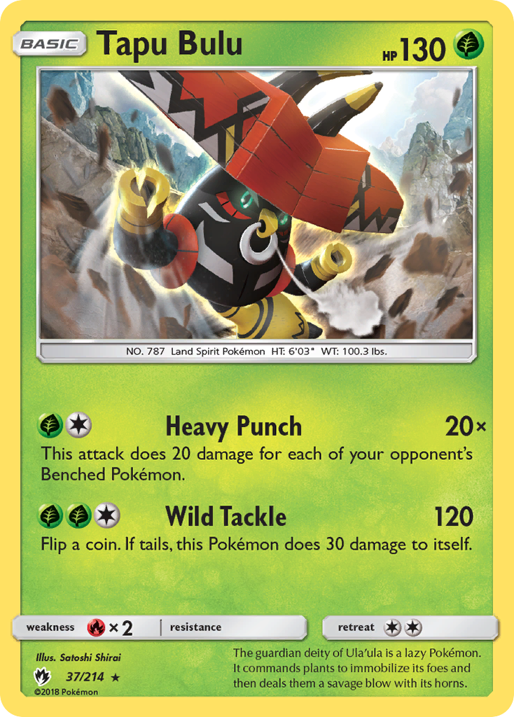 Tapu Bulu - Holofoil SM Lost Thunder