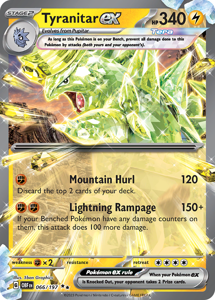 Tyranitar ex (066/197) [Scarlet & Violet: Obsidian Flames] | Red Fox Gaming