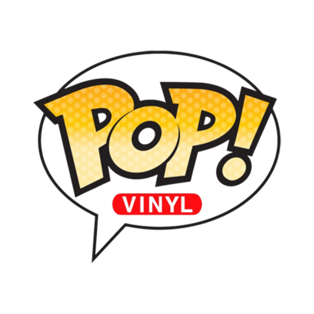 Funko POP! Vinyl logos: blue Funko script with crown beside the POP! Vinyl badge.