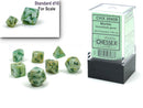 Marble Mini-hedral Green/dark green 7-Die Set-1
