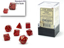 Glitter Mini-hedral Ruby Red/gold 7-Die Set-1