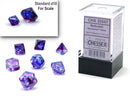Nebula Mini-hedral Nocturnal/blue Luminary 7-Die Set-1