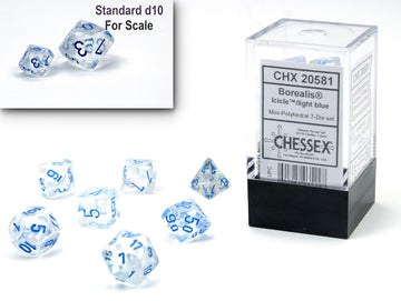Borealis Mini-hedral Icicle/light blue Luminary 7-Die