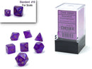 Borealis Mini-hedral Royal Purple/gold Luminary 7-Die-1