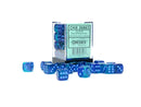 Gemini Blue-Blue/light blue Luminary 12mm d6 Dice Block (36 dice)-3