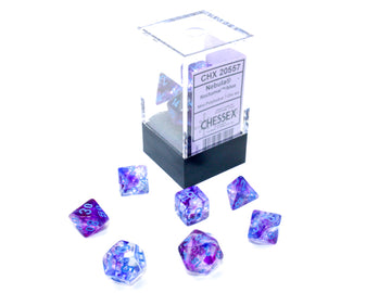 Nebula Mini-hedral Nocturnal/blue Luminary 7-Die Set - 0