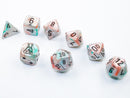 Lustrous Sea Shell/black Luminary Polyhedral 7-Dice Set (with bonus die)-1