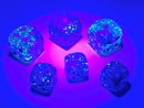 Gemini Blue-Blue/light blue Luminary 12mm d6 Dice Block (36 dice)-1