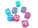 Gemini Gel Green-Pink/blue Luminary 12mm d6 Dice Block (36 dice)-2