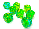 Gemini Translucent Green-Teal/yellow 12mm d6 Dice Block (36 dice)-1
