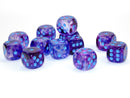 Nebula Nocturnal/blue Luminary 16mm d6 Dice Block (12 dice)-2