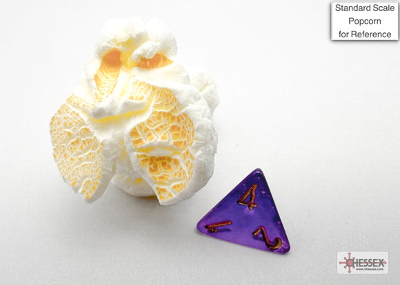 Borealis Mini-hedral Royal Purple/gold Luminary 7-Die