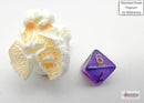 Borealis Mini-hedral Royal Purple/gold Luminary 7-Die-5