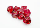 Translucent Crimson/gold Polyhedral 7-Dice Set (with bonus die)-2