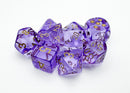 Translucent Lavender/gold Polyhedral 7-Dice Set (with bonus die)-1