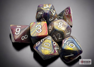Festive Mini-hedral Carousel/white 7-Die Set