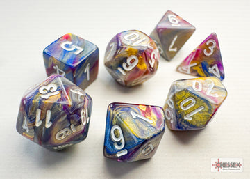 Festive Mini-hedral Carousel/white 7-Die Set - 0