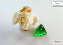 Translucent Mini-hedral Green/white 7-Die Set-3