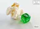 Translucent Mini-hedral Green/white 7-Die Set-4