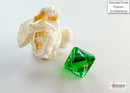 Translucent Mini-hedral Green/white 7-Die Set-5