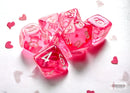 Translucent Mini-hedral Pink/white 7-Die Set-1