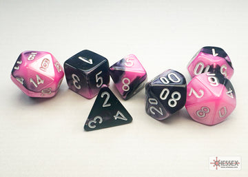 Gemini Mini-hedral Black-Pink/white 7-Die Set - 0